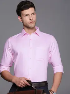 Raymond Pure Cotton Self Design Slim Fit Textured Formal Shirt