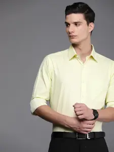 Raymond Self Design Slim Fit Pure Cotton Formal Shirt