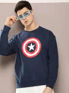Kook N Keech Men Captain America Printed Sweatshirt
