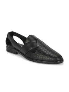 Eego Italy Men Textured Ethnic Shoe-Style Sandals