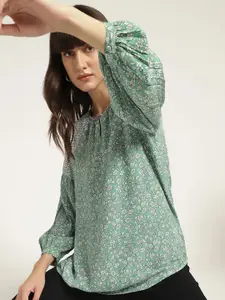 Marks & Spencer Floral Printed Extended Sleeves Top