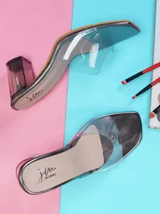 JM Looks Open Toe Block Heels