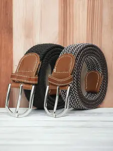 CRUSSET Men Set of 2 Textured Belt