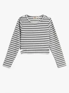 Koton Girls Striped Round Neck Top