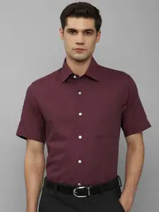 Louis Philippe Classic Fit Textured Pure Cotton Formal Shirt