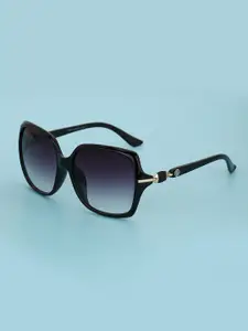 Carlton London Women Blue Lens & Black Oversized Sunglasses with UV Protected Lens