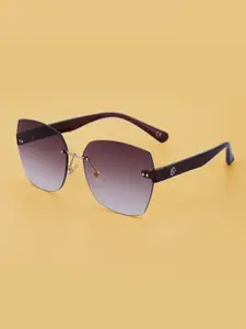 Carlton London Women Brown Lens Oversized Sunglasses with UV Protected Lens CLSW258