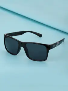Carlton London Men Black Lens Rectangle Sunglasses with UV Protected Lens CLSM269