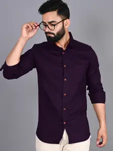 FUBAR Slim Fit Spread Collar Chest Pocket Casual Shirt