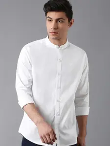 FUBAR Slim Fit Mandarin Collar Casual Shirt