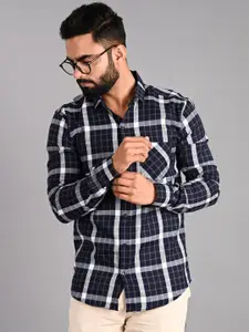 FUBAR Slim Fit Tartan Checked Formal Shirt