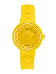 Versace Women Patterned Dial & Silicon Straps Analogue Watch VE6G00523
