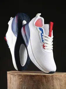 HRX by Hrithik Roshan Men White & Red Lace-Up Running Shoes