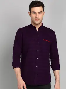 FUBAR Slim Fit Horizontal Stripes Striped Formal Shirt