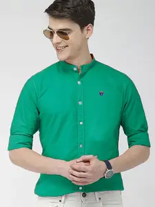 FUBAR Slim Fit Mandarin Collar Casual Shirt