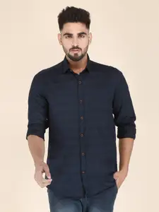 FUBAR Horizontal Striped Slim Fit Casual Shirt