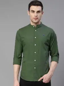 FUBAR Men Green Slim Fit Opaque Casual Shirt