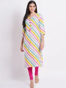 SUTI Leheriya Printed Straight Kurta