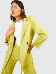 Boohoo Notched Lapel Collar Double Breasted Blazer