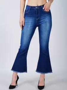 MM-21 Women Jean Bootcut High-Rise Clean Look Heavy Fade Stretchable Jeans