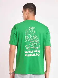 Beyoung Graphic Printed Drop-Shoulder Sleeves Oversized Cotton T-shirt