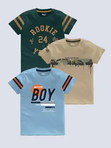 BAESD Boys Pack Of 3 Printed Cotton T-shirt