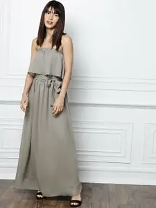all about youWomen Grey Solid Maxi Dress