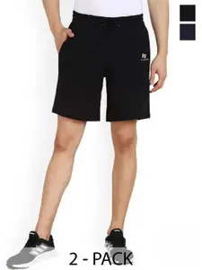 FUBAR Men Pack Of 2 Mid Rise Regular Shorts