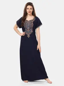 Be You Floral Embroidered Maxi Nightdress