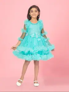 BAESD Girls Net Blouson Dress