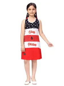 BAESD Girls Polka Dot Print A-Line Dress