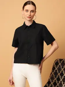 MINT STREET Comfort Spread Collar Pure Cotton Casual Shirt