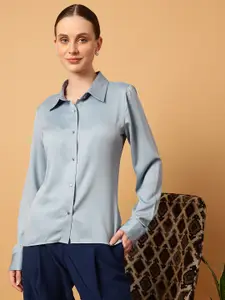 MINT STREET Spread Collar Comfort Slim Fit Casual Shirt