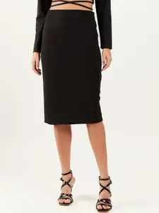 Athena Back Slit Knee Length Pencil Skirt