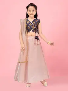 BAESD Girls Woven Design Ready to Wear Lehenga & Blouse With Dupatta