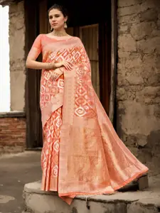 Anouk Orange Woven Design Zari Art Silk Saree