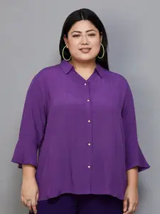 Nexus by Lifestyle Bell Sleeves Plus Size Shirt Style Top