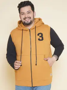 John Pride Plus Size Hooded Cotton Front-Open Sweatshirt