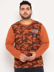 Club York Plus Size Abstract Printed Cotton T-shirt