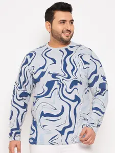 Club York Plus Size Abstract Printed Cotton T-shirt