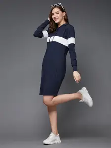 Miss Chase Colourblocked Hooded T-Shirt Dress