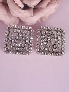 Shyle 925 Sterling Silver Square Studs Earrings