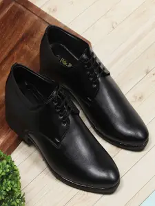 HikBi Men Leather Anti-skid Stability Formal Derbys