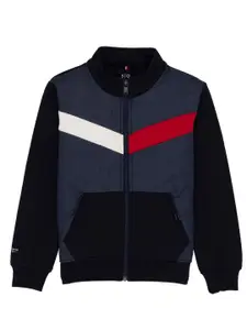 Status Quo Boys Colourblocked Open Front Sweatshirt