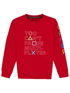 Status Quo Boys Typography Printed Lightweight Cotton Sweatshirt