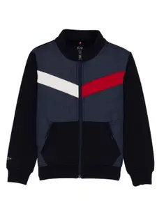 Status Quo Boys Colourblocked Open Front Sweatshirt
