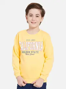 Octave Boys Typography Printed Fleece Pullover Sweatshirt