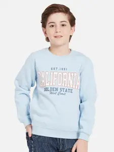 Octave Boys Typography Printed Fleece Pullover