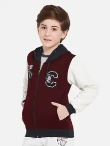 Octave Boys Typography Printed Hooded Sweatshirt