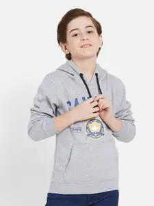 Octave Boys Typography Printed Hooded Sweatshirt